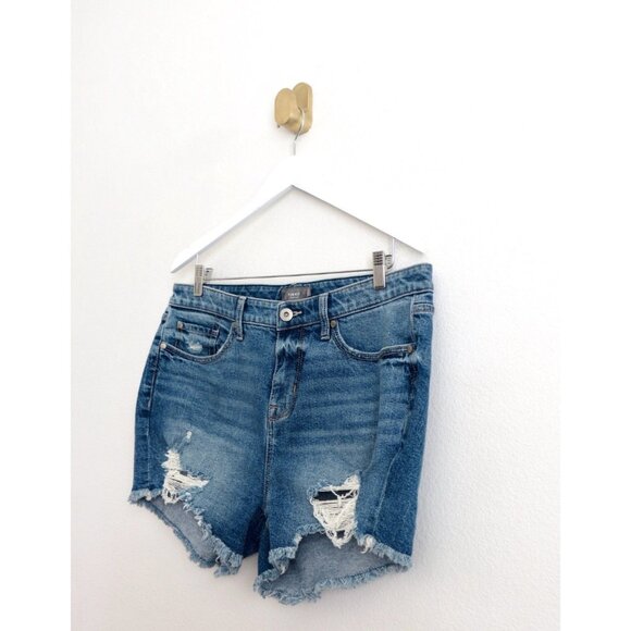 NEW! Torrid Distressed Denim Jean Shorts High Rise Blue SZ 12 - Picture 6 of 10